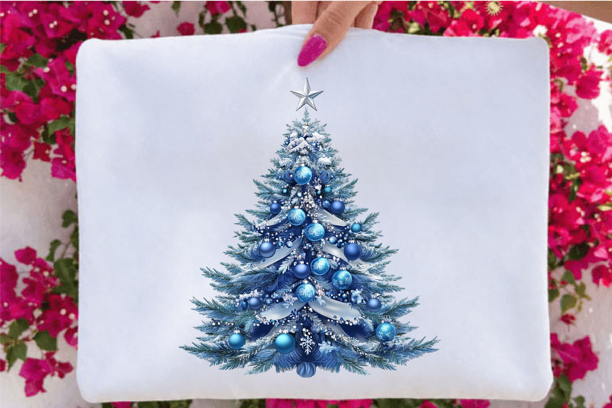 Blue Christmas Tree Clipart Bundle., a Seasonal Illustration by SVGArt (Photo 4 of 5)