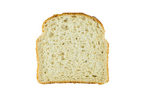 Slice of white toast bread isolated, a Food & Drink Photo by BOOCYS