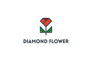Diamond Flower Logo, a Branding & Logo Template by Mauro Bertolino (Thumbnail 2 of 3)
