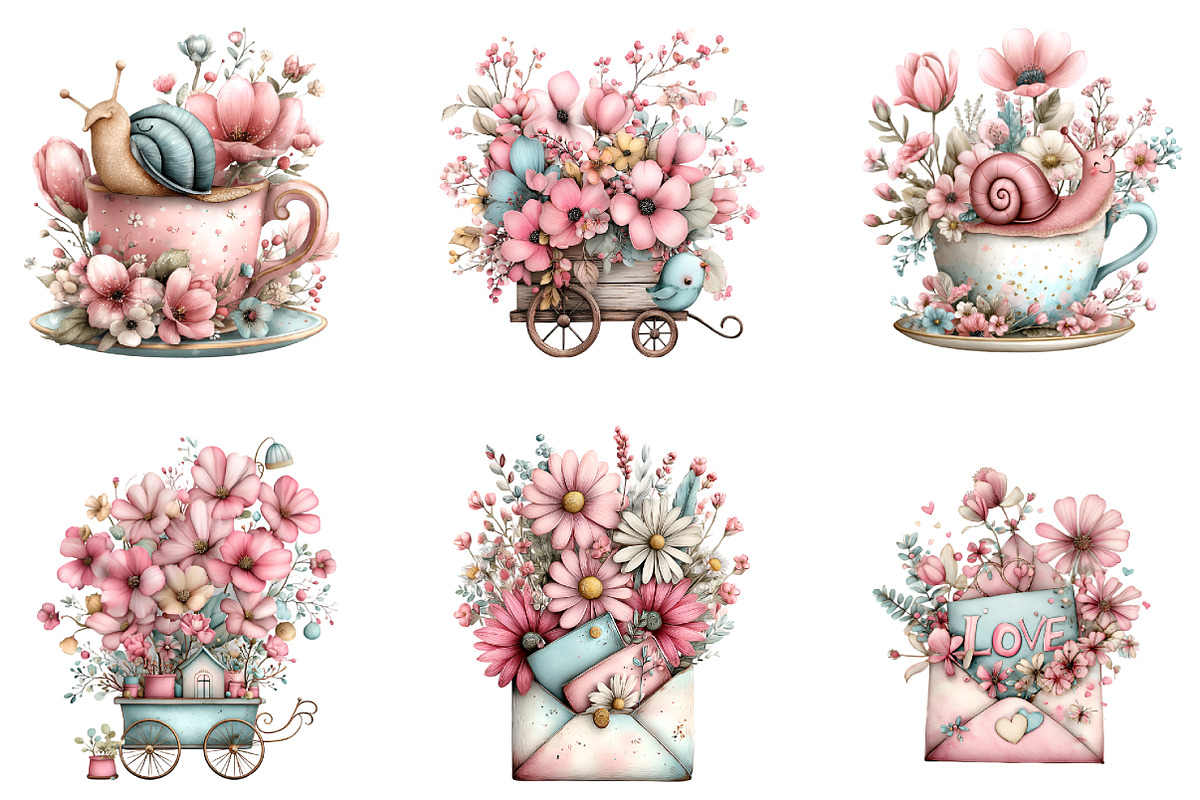 Spring Clipart Cute Spring Animals, an Illustration by GatewayDesign (Photo 2 of 5)