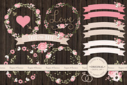 Wedding Floral Clipart & Vectors, an Illustration by Amanda Ilkov (Thumbnail 2 of 4)