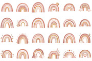 Watercolor Boho Rainbows Clipart, an Illustration by Sublimation Artist (Thumbnail 2 of 6)