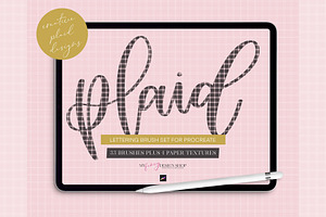 Procreate Plaid Lettering Brushes