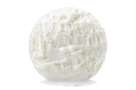 Ice cream ball on a white background, a Food & Drink Photo by innakreativ