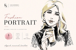 Coffee Girl Vector EPS Illustration, a Person Illustration by Elena Naumchenkova