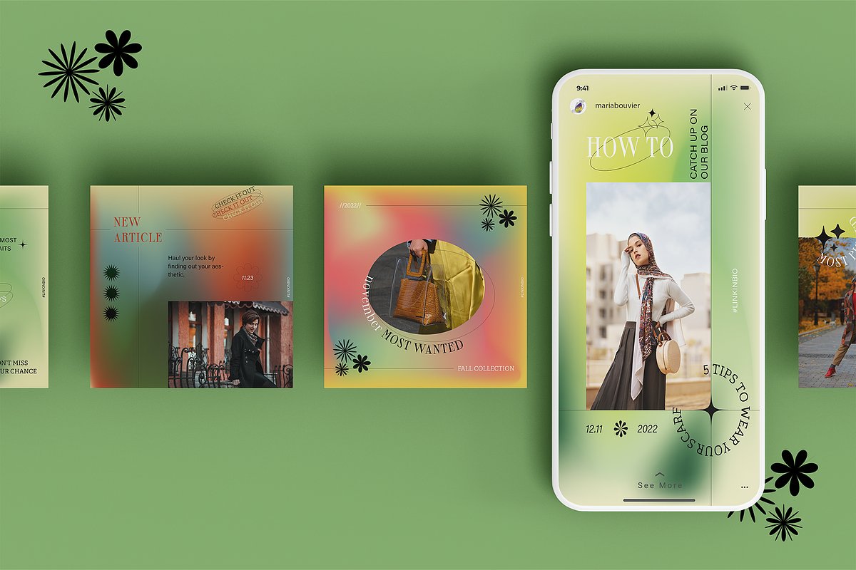 Falling Leaves Instagram Templates, a Social Media Template by maaariabouvier (Photo 9 of 9)