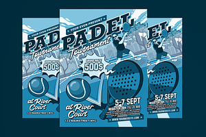 Padel Tournament Flyer, a Flyer Template by Muhamad Iqbal hidayat