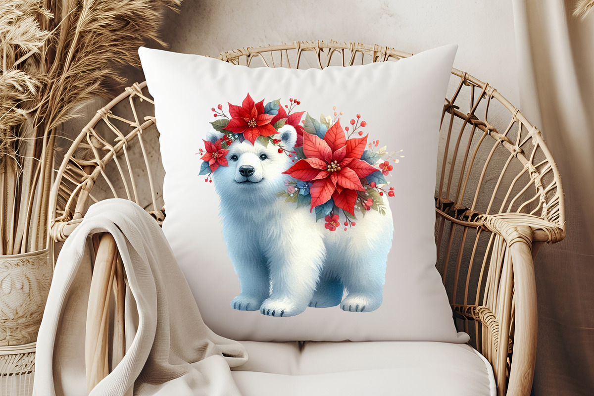 Cute Christmas Polar Bear Clipart, an Illustration by Pixels.Craft (Photo 6 of 7)