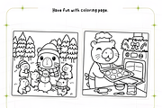 Capybara Christmas Coloring Pages, an Animal Illustration by Coco Bloom (Thumbnail 2 of 3)