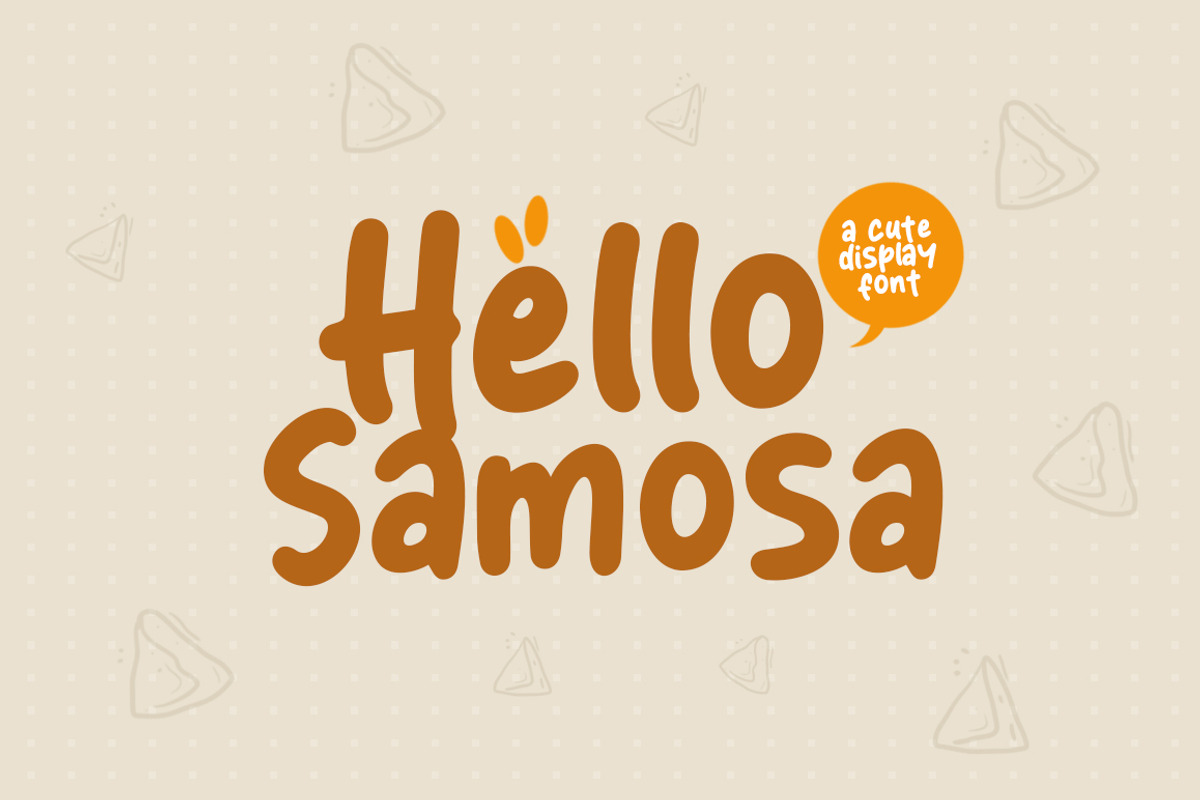 Hello Samosa, a Handwritten Font by khurasan (Photo 1 of 4)
