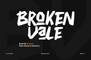 Broken Vale - Display Typeface, a Handwritten Font by Hasbi Creative (Thumbnail 10 of 11)