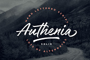 Authenia Solid, a Handwritten Font by Mika Melvas (Thumbnail 1 of 11)