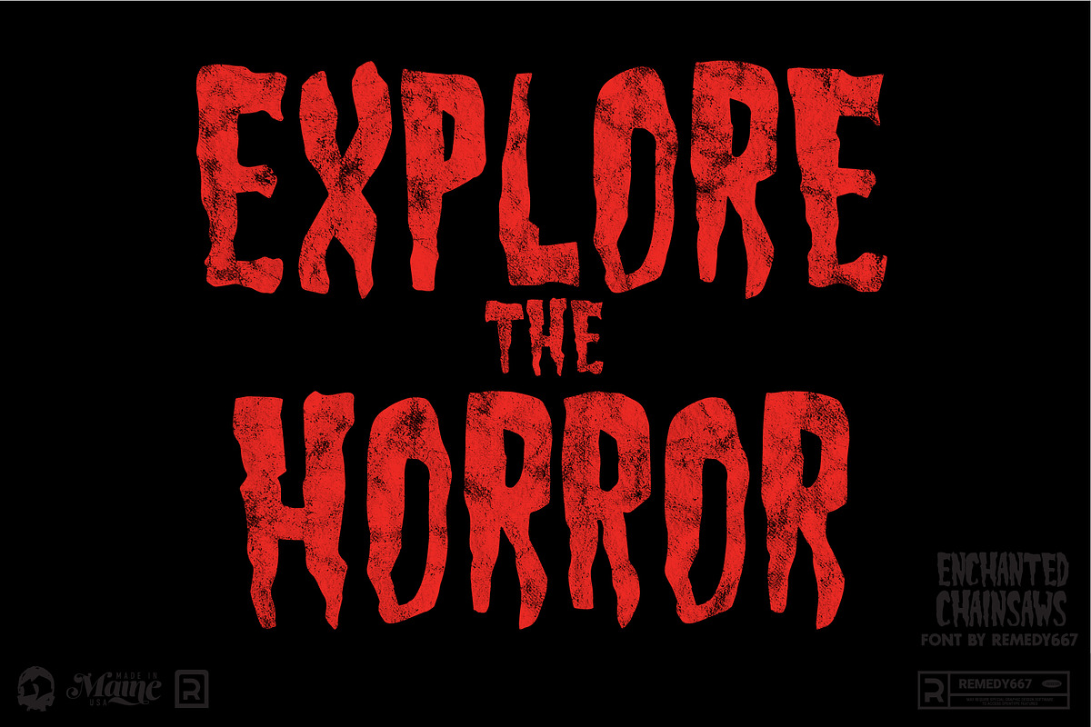 Enchanted Chainsaws - Horror Font, a Font by Remedy667 (Photo 3 of 7)