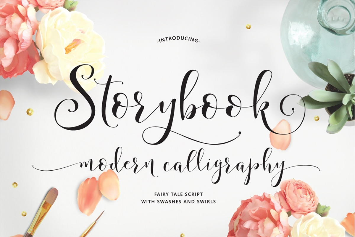 Storybook Calligraphy Script, a Script Font by Emily Spadoni (Photo 1 of 10)