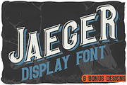 Jaeger font + 6 bonus illustrations, a Font by Heather_insane (Thumbnail 1 of 7)