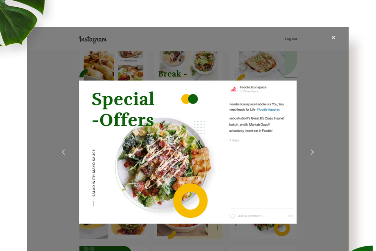 Foodie - Food Instagram Template, a Social Media Template by Designspace (Photo 6 of 8)