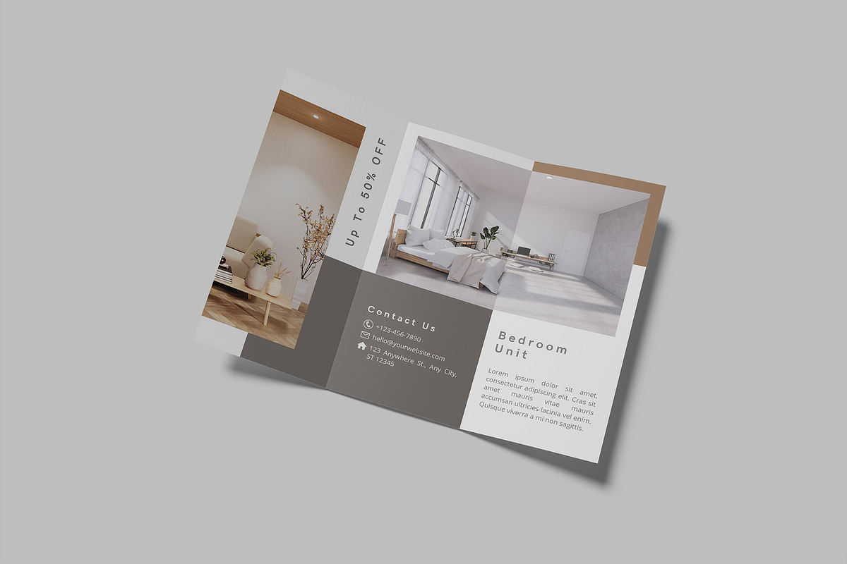 Trifold Brochure Mockup, a Print Template by Graphiculon (Photo 4 of 11)