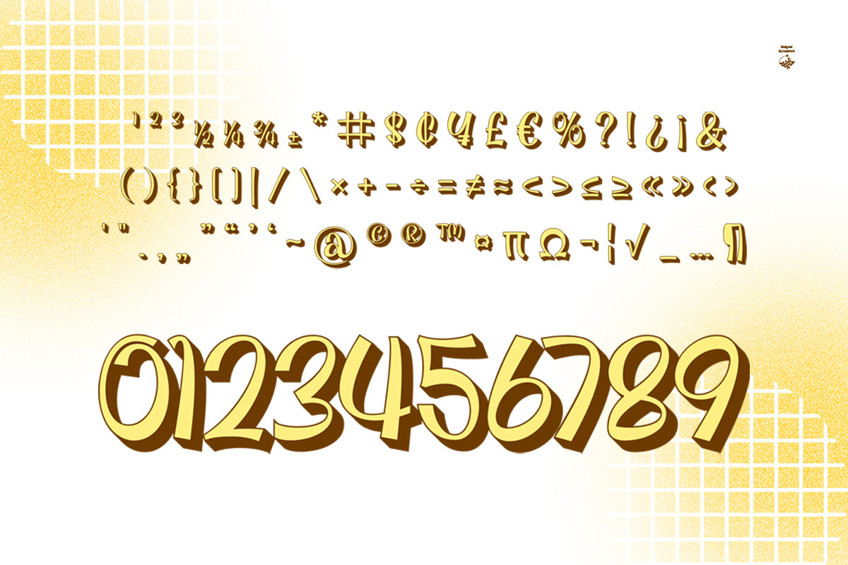 Festiga - Modern Display Extrude, a Handwritten Font by haniefart (Photo 6 of 12)