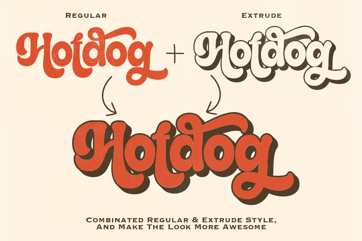 Mantige - Chunky Retro Font, a Serif Font by Pandeka Studio (Photo 2 of 13)