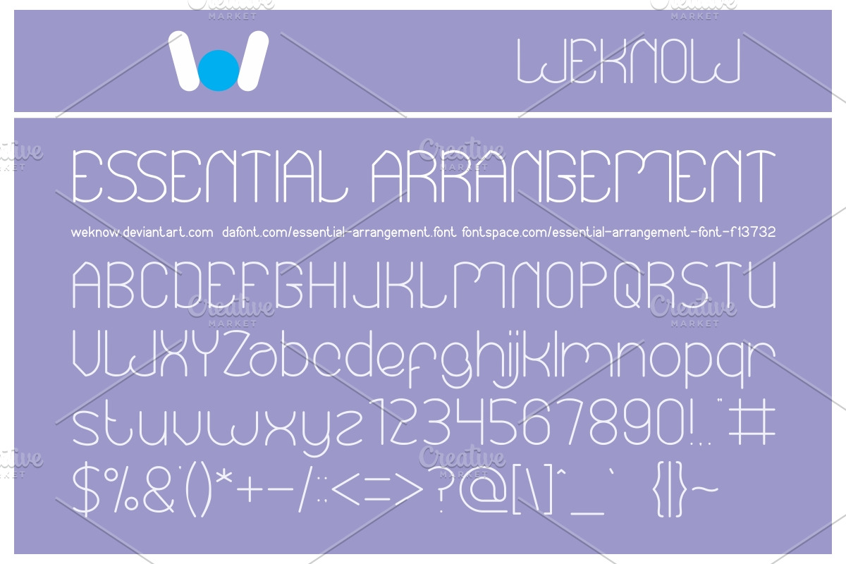 essential arrangement font