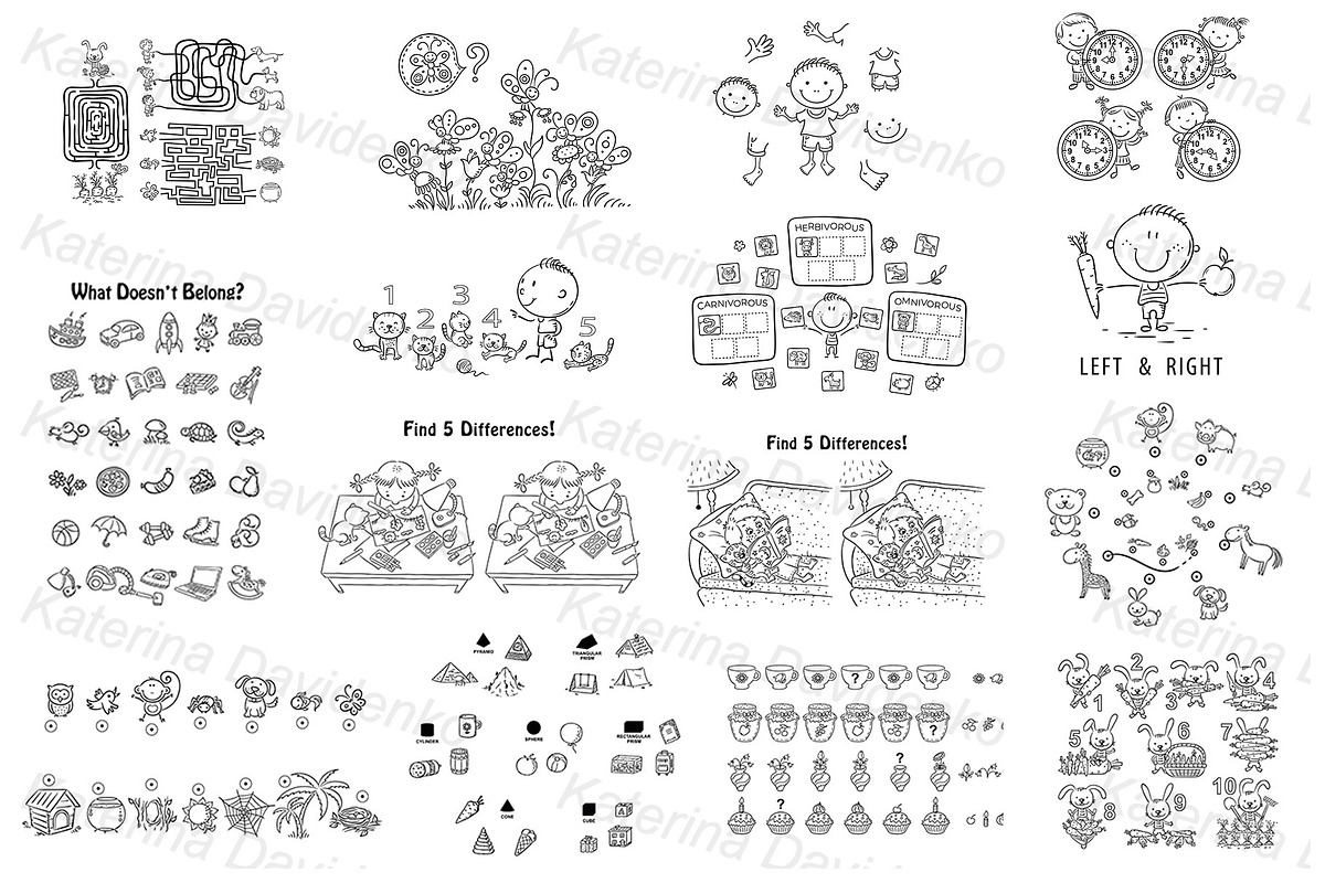 Logic games and tasks for preschool, an Education Illustration by Bubert Art (Photo 4 of 4)