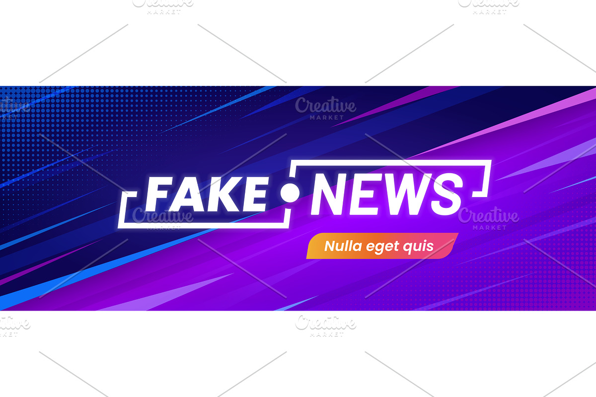Fake news banner, a Technology Illustration by Vector Tradition