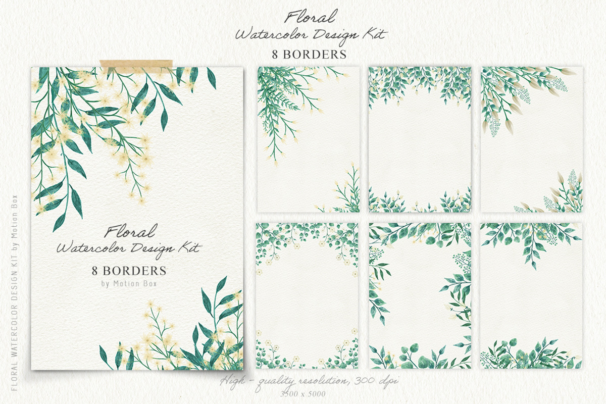Floral Watercolor Design Big Pack, an Object Graphic by Motion-Box (Photo 7 of 17)