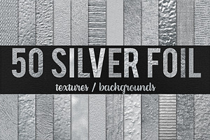 50% OFF 50 Silver Foil Textures