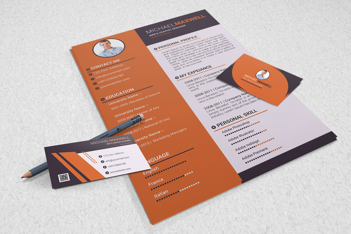 Resume - CV Design Templates, a Resume Template by designvillage (Photo 12 of 13)