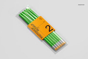 Pencil Packaging Mockup Set