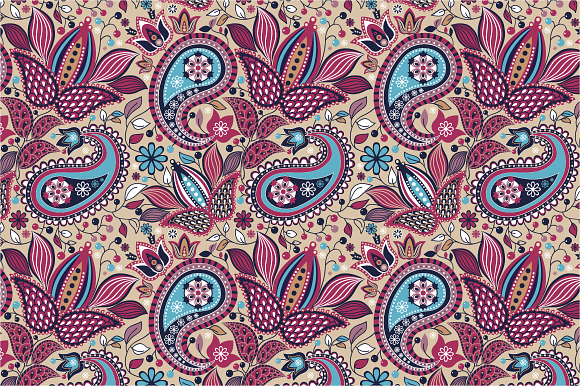 Seamless Pattern East Garden
