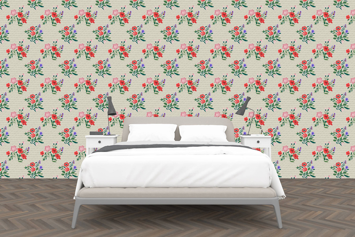 Seamless floral pattern, a Pattern Graphic by elyomys (Photo 3 of 3)