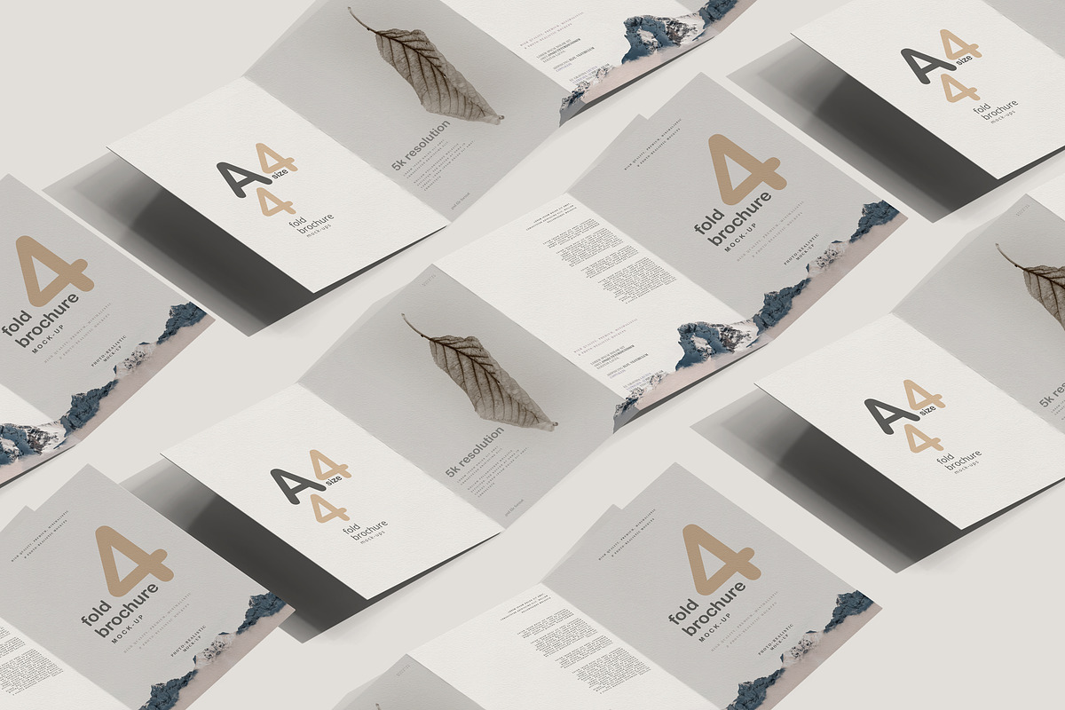 A4 Size Four Fold Brochure Mockup, a Print Template by pmvch (Photo 20 of 20)