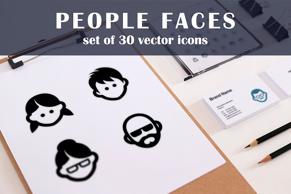 30 Face Icons