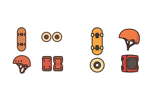 Colorful skateboard gear including, a Sport Illustration by ZinetroN