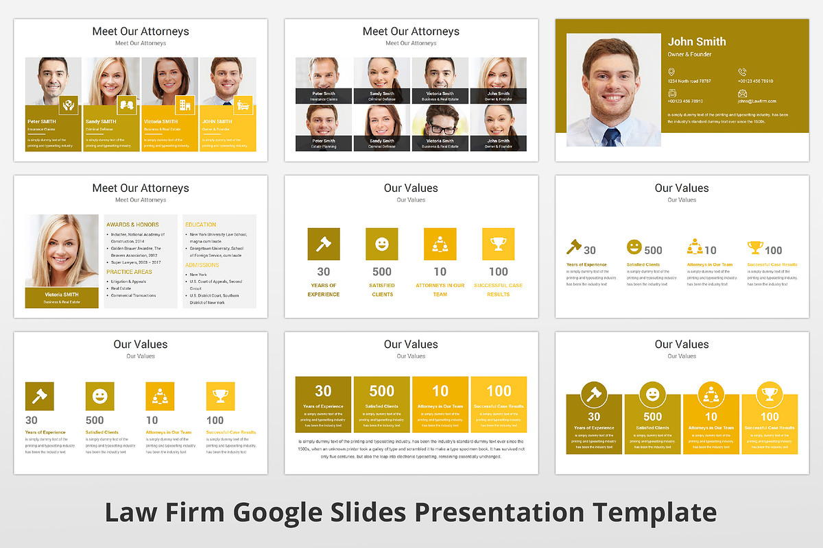 Law Firm Google Slides Template, a Presentation Template by GraphicStan