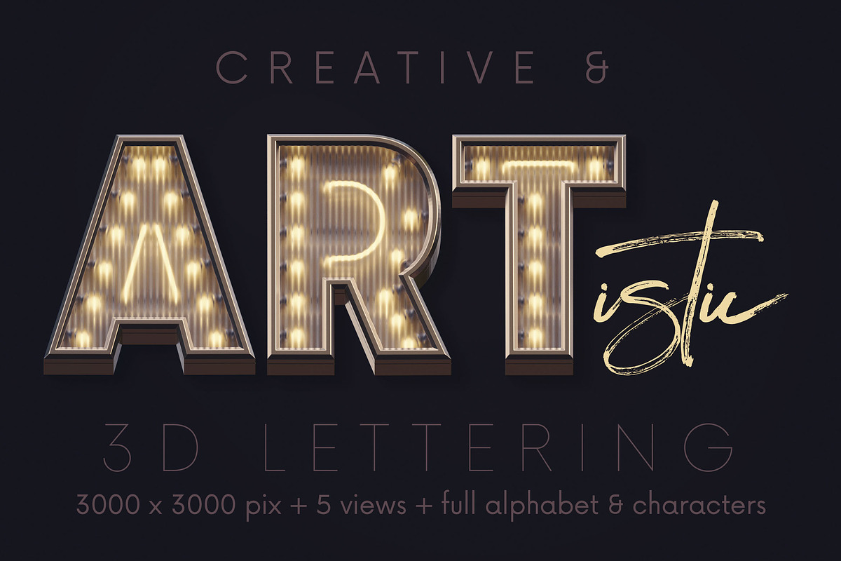 Urban Neon - 3D Lettering, a Graphic by MIIM (Photo 4 of 8)
