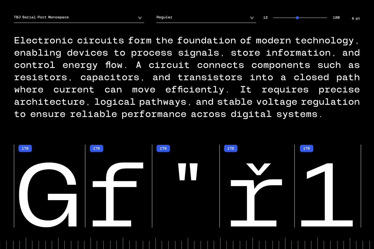 TBJ Serial Port Modern Grid Perfect, a Sans Serif Font by Taboja Studio (Photo 7 of 14)