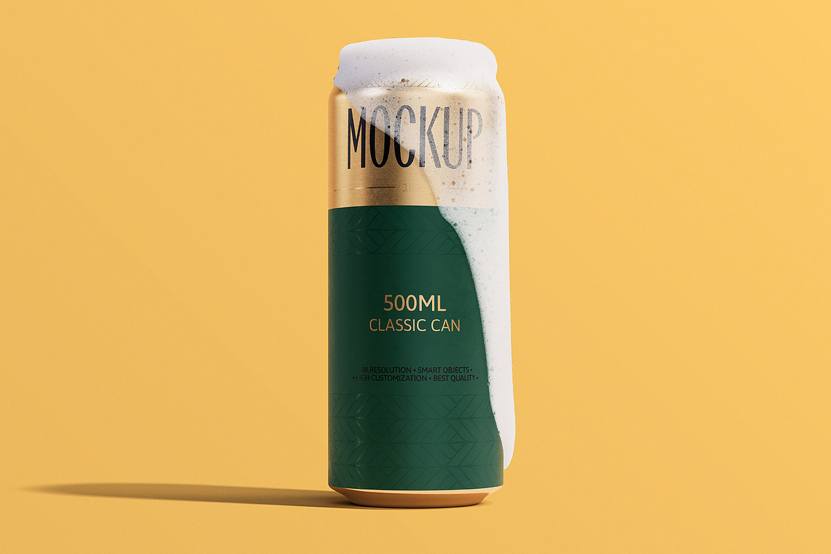 500ml Can Mockup | Plane Scene, a Packaging Mockup by AY Mock-Ups (Photo 2 of 9)