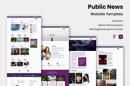 Public News - Website Template, a Websites & App Template by RPWDS