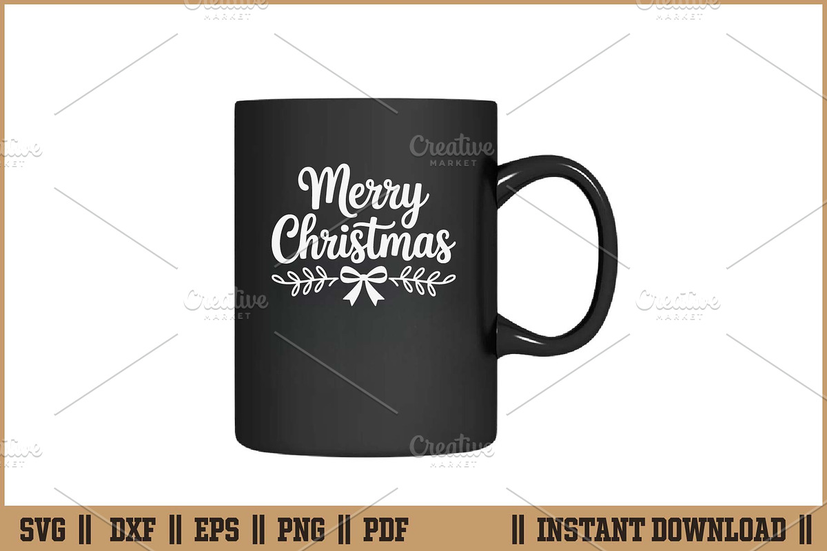 Merry Christmas Holiday Quote SVG, a Seasonal Illustration by Handy Arts Studio (Photo 3 of 3)