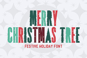 Merry Christmas Tree Holiday Font