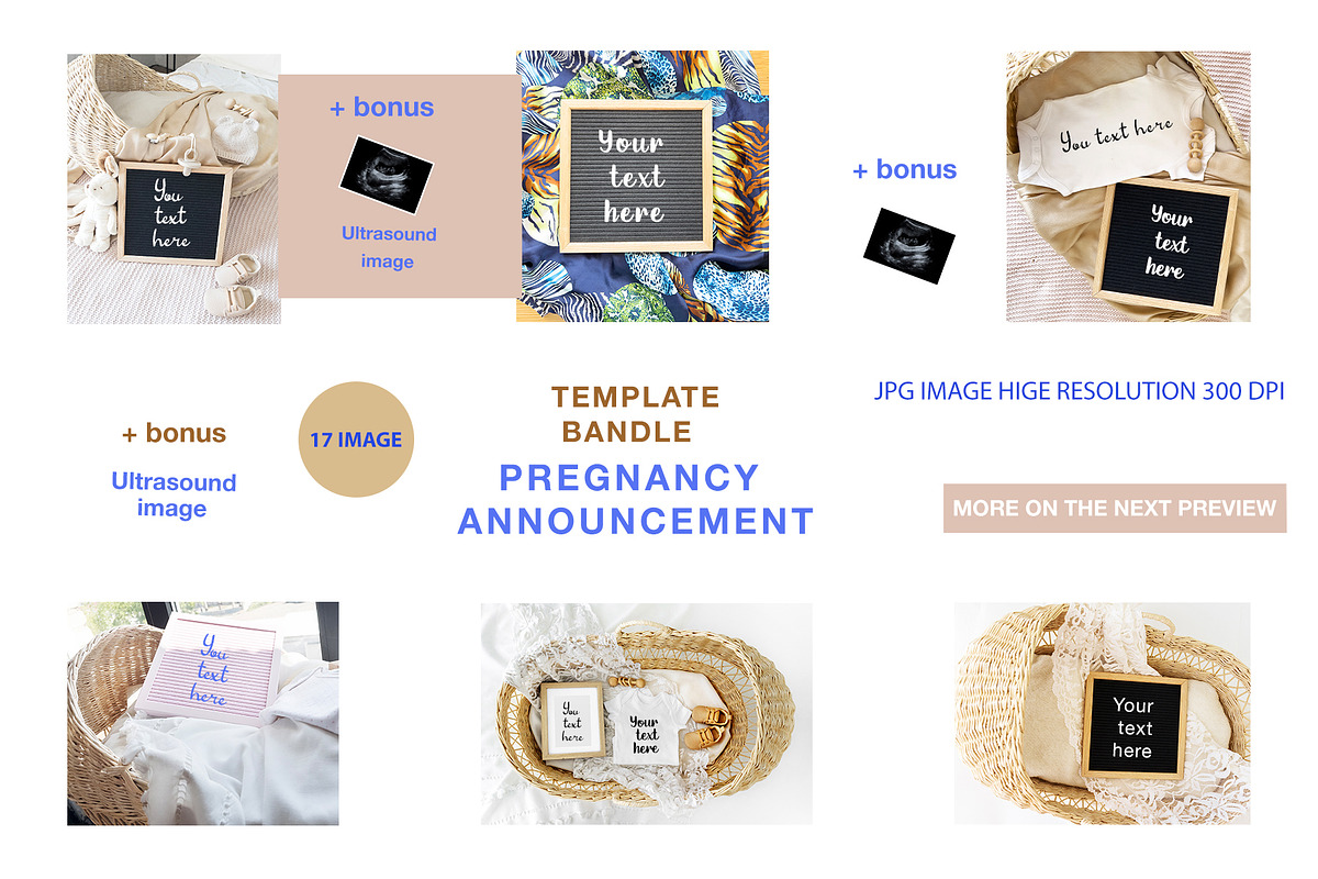 A Template Pregnancy Announcement, a Social Media Template by DigitalStorybyAnna (Photo 3 of 4)