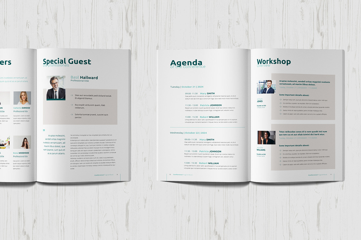 Conference Agenda Template, a Templates & Theme by Sabin (Photo 6 of 9)