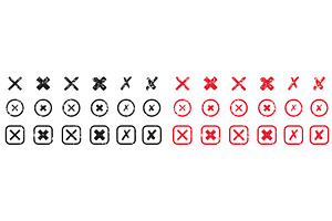 Cross Shape Icons Set, an Object Illustration by Vector Creator