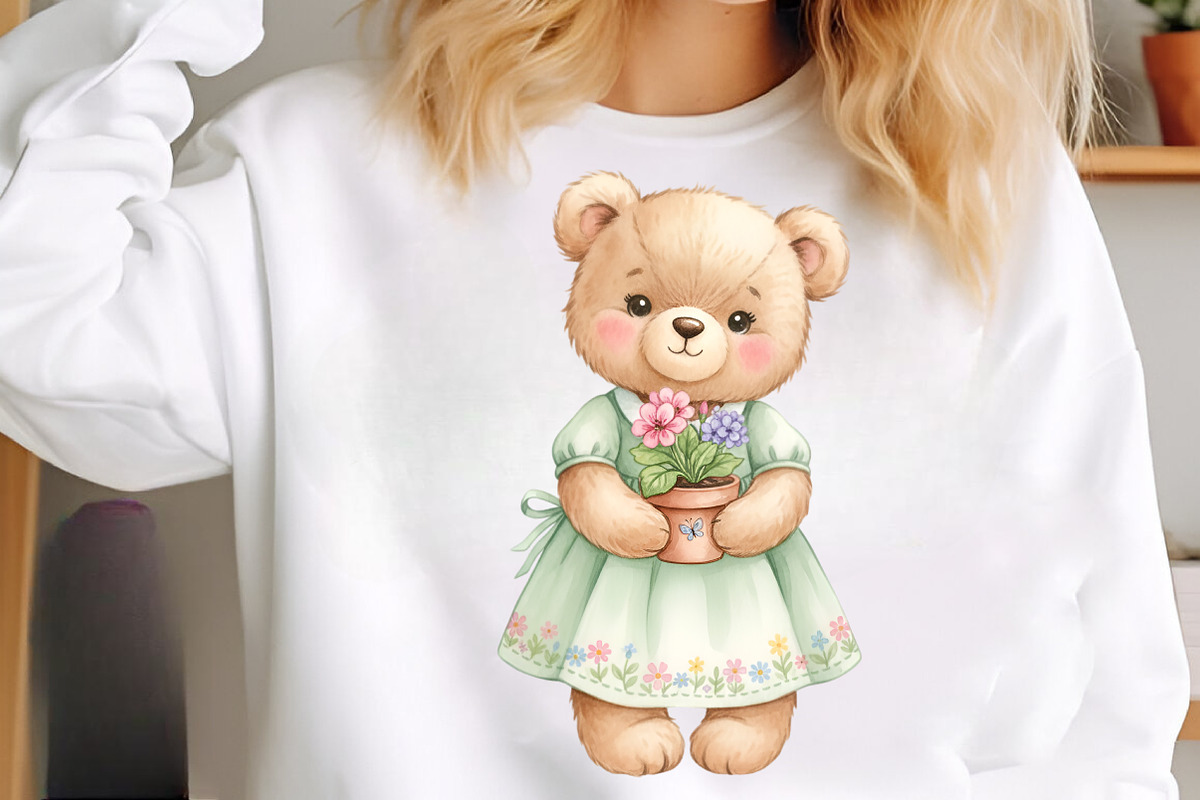 Spring Teddy Bear Clipart, an Illustration by SinaCreation (Photo 8 of 11)