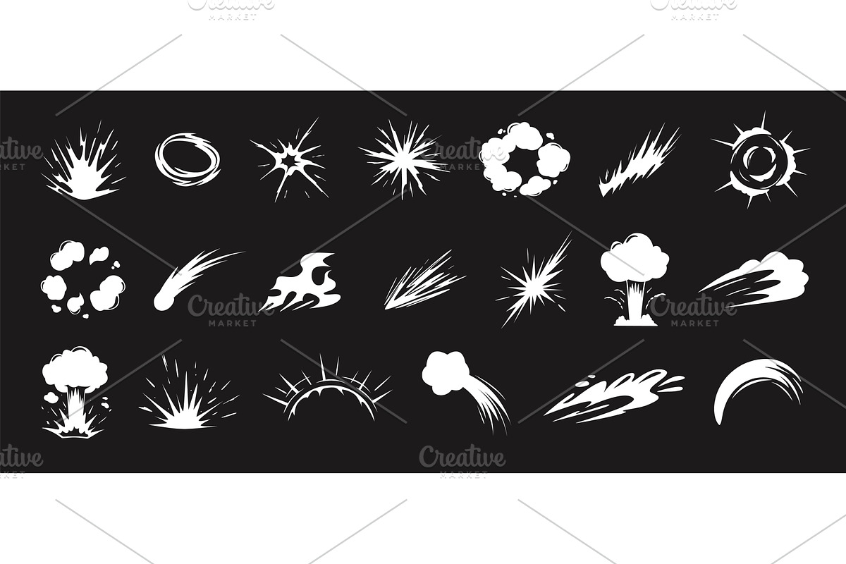 Cartoon energy explosion shapes, an Object Illustration by winwin.art
