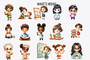 Teachers Clipart Bundle, a Decorative Illustration by Anca Digital Vibe (Thumbnail 4 of 12)