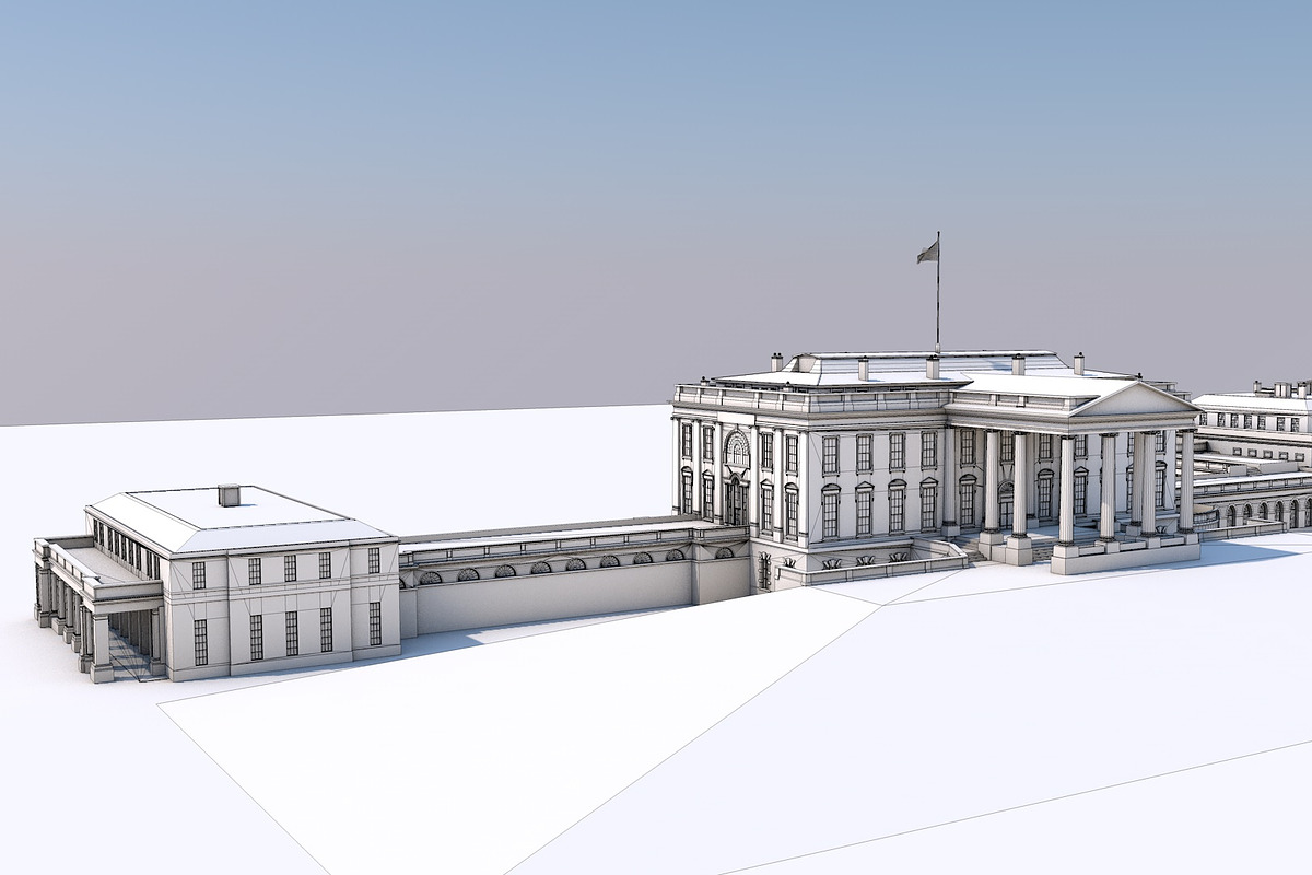 The White House Complex Washington L, an Architecture 3D Model by multimedia4ds (Photo 4 of 16)