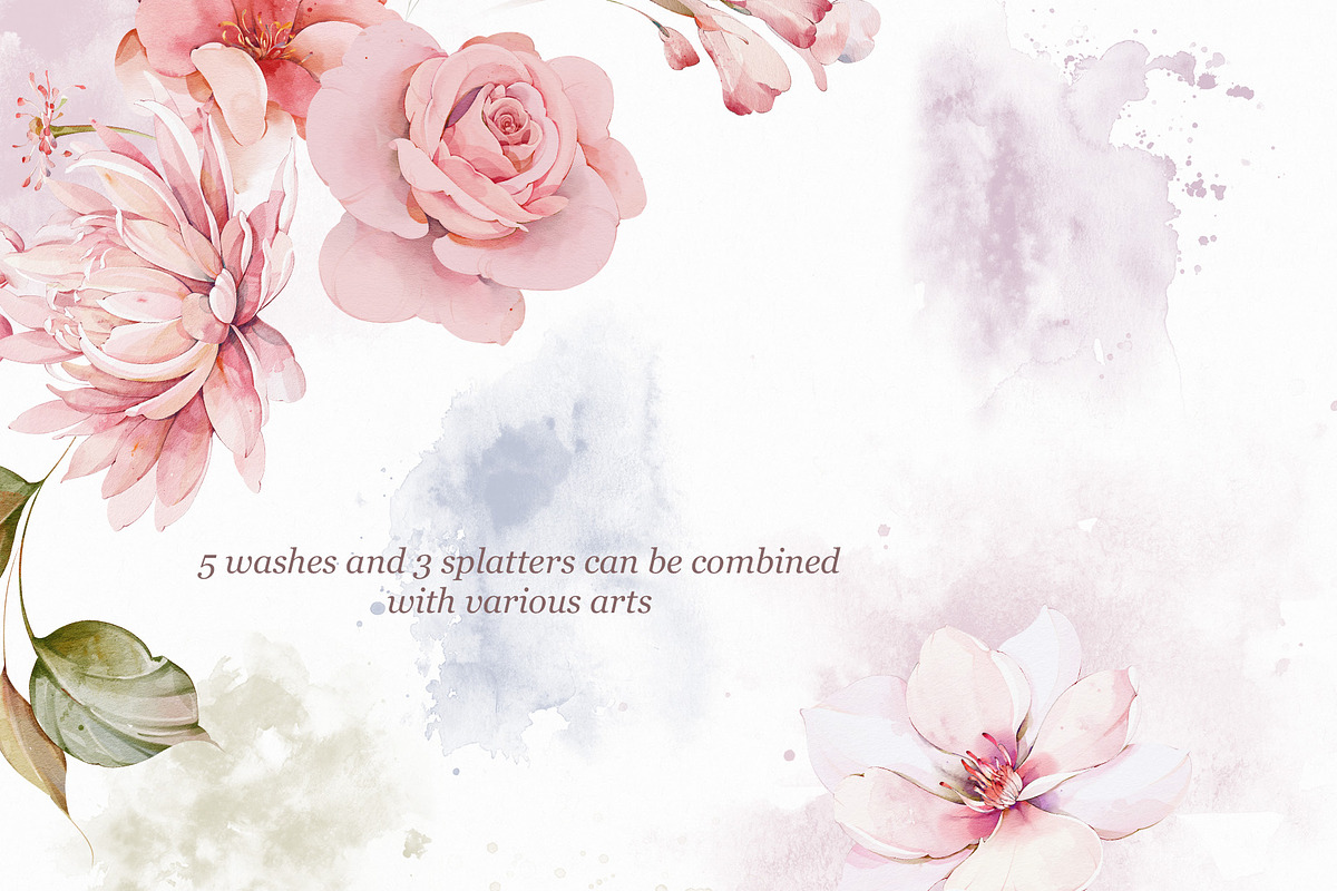 Watercolor Blush Flowers, a Decorative Illustration by Damian Roh (Photo 12 of 15)